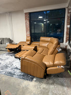 Rowan Top Grain Leather Power Reclining Sectional (BarcaLounger)