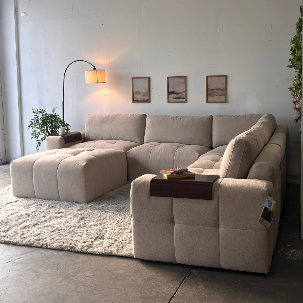 Aiden & Ivy “Paige” Modular Sectional Couch with Ottoman