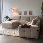Aiden & Ivy “Paige” Modular Sectional Couch with Ottoman