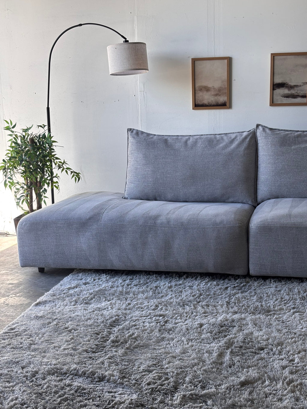 Modern Gray 3-Piece Sectional (Aiden & Ivy)