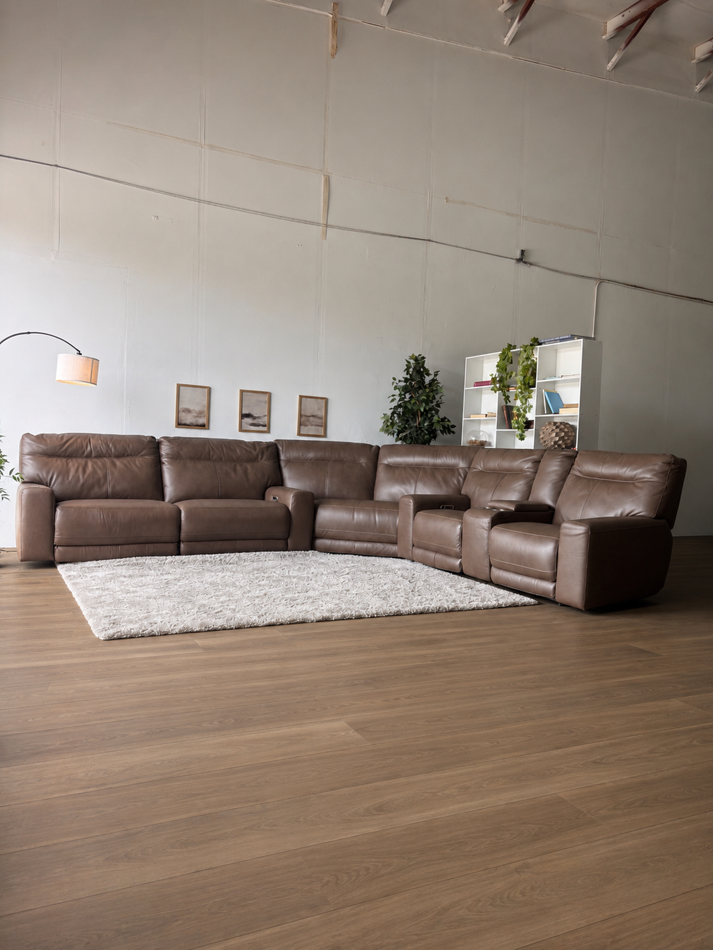 Genuine Top Grain Leather "Atlas" Sectional with Power Recliners