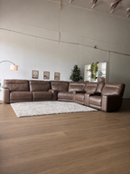 Genuine Top Grain Leather "Atlas" Sectional with Power Recliners