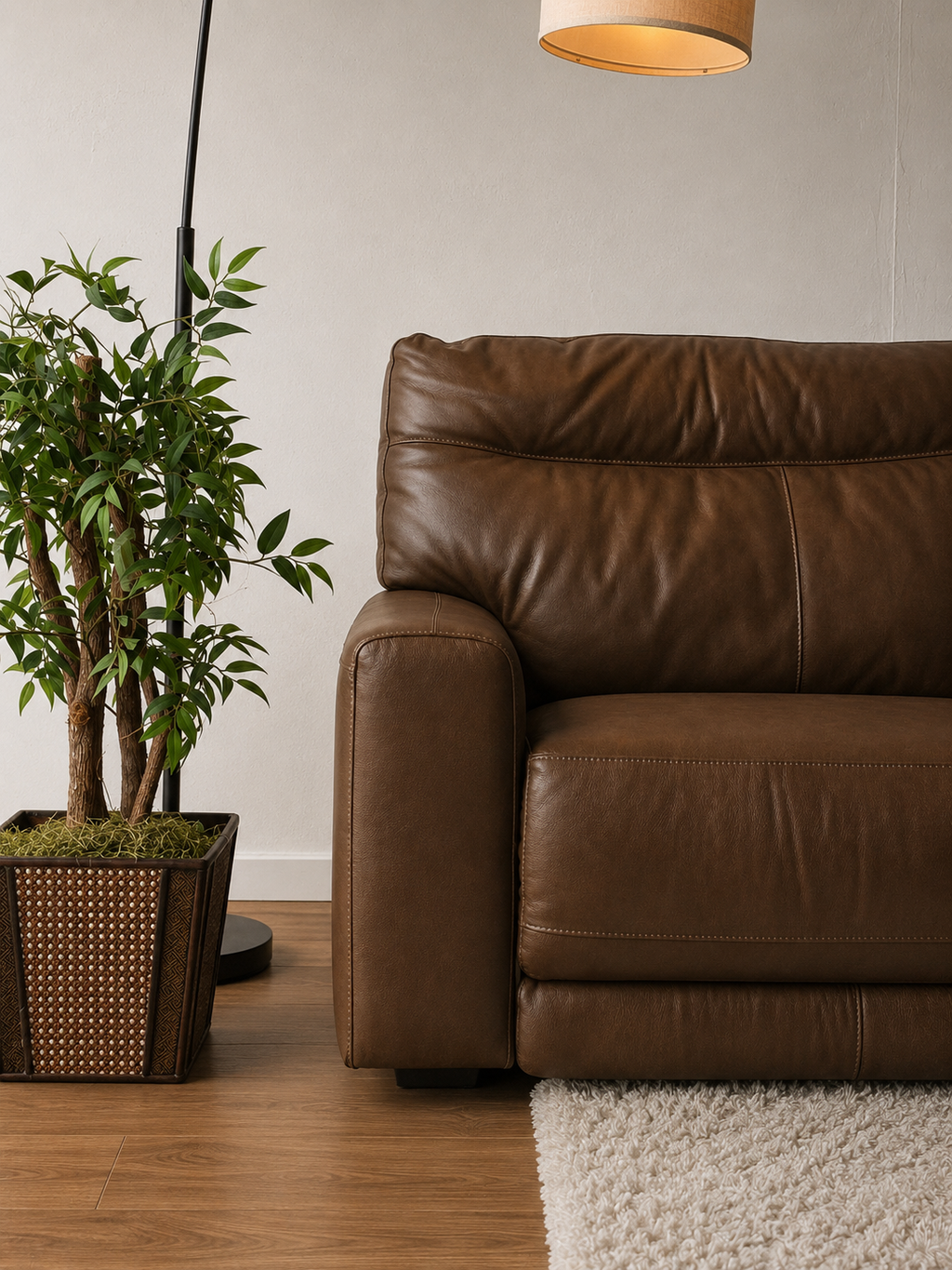 Genuine Top Grain Leather "Atlas" Sectional with Power Recliners