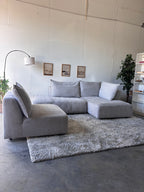 Modern Gray 3-Piece Sectional (Aiden & Ivy)