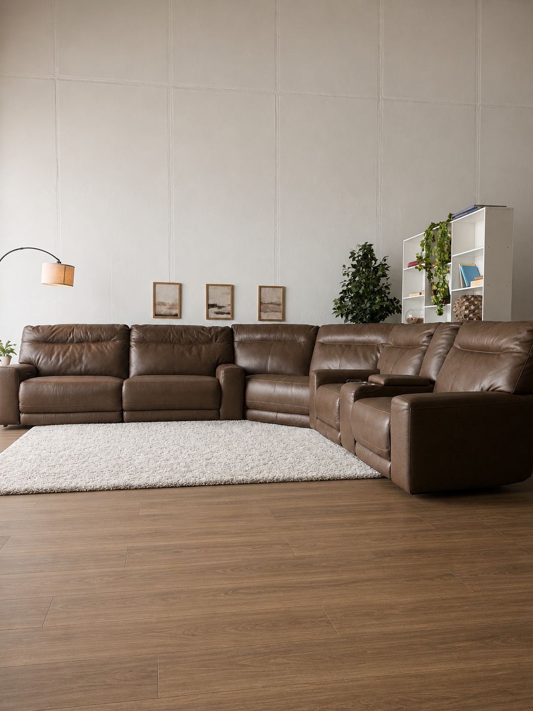 Genuine Top Grain Leather "Atlas" Sectional with Power Recliners
