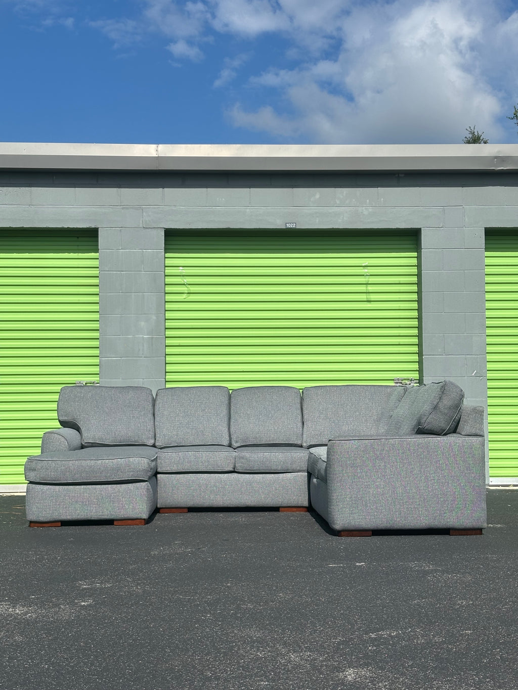 Blue Kevin Charles U Shaped Sectional