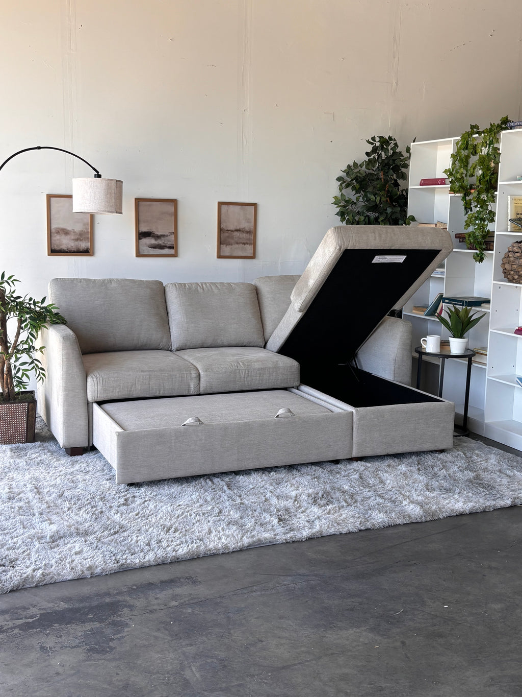 Cameron Sectional with Storage Chaise and Trundle - Functional Comfort