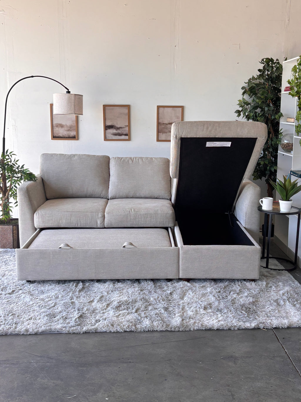 Cameron Sectional with Storage Chaise and Trundle - Functional Comfort