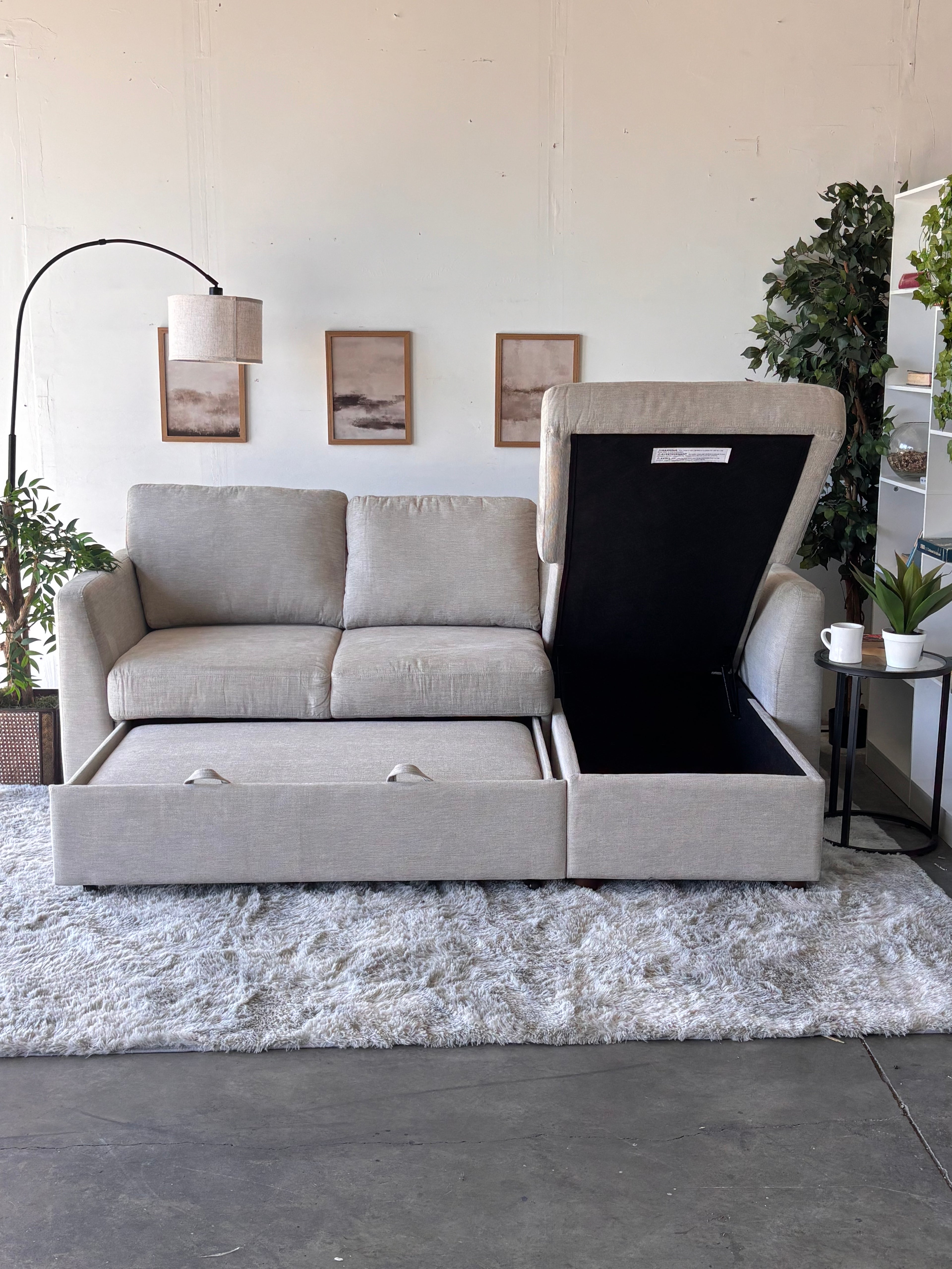 Cameron Sectional with Storage Chaise and Trundle - Functional Comfort