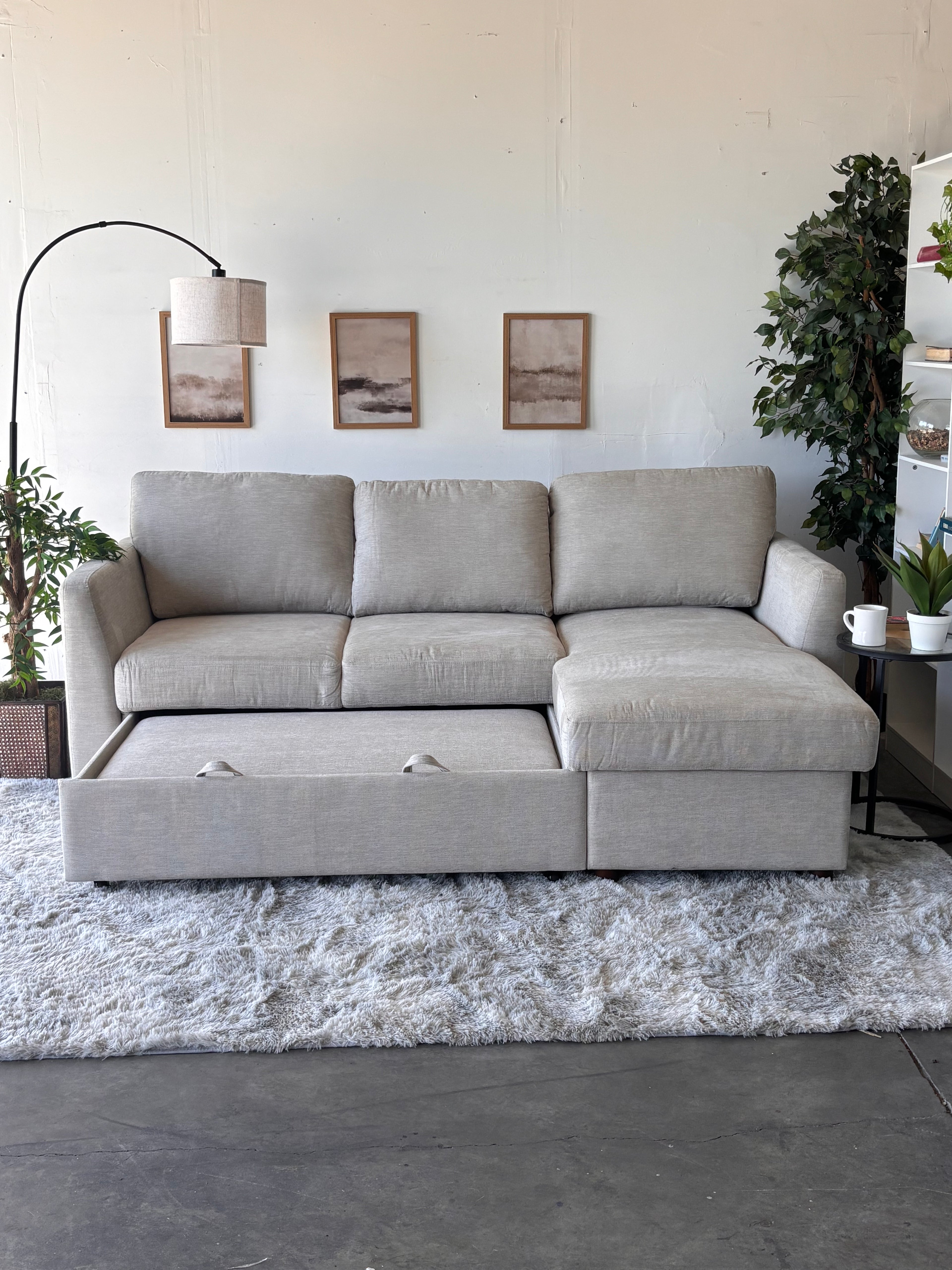 Cameron Sectional with Storage Chaise and Trundle - Functional Comfort