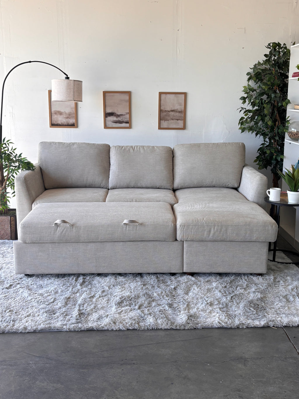 Cameron Sectional with Storage Chaise and Trundle - Functional Comfort