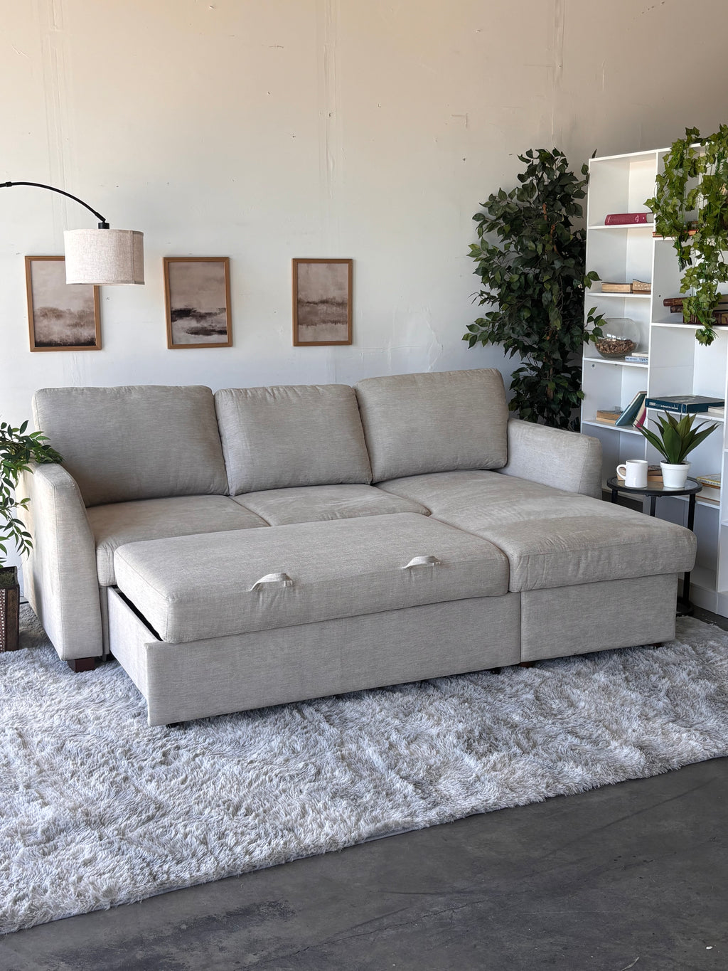Cameron Sectional with Storage Chaise and Trundle - Functional Comfort