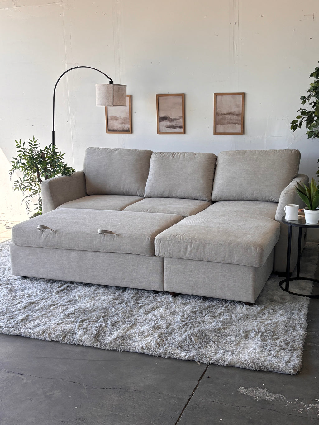 Cameron Sectional with Storage Chaise and Trundle - Functional Comfort