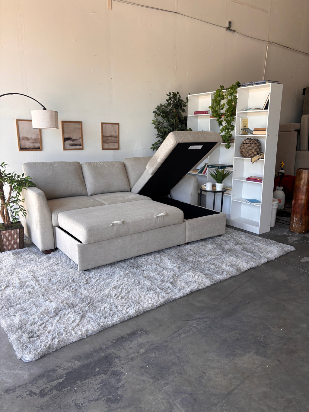 Cameron Sectional with Storage Chaise and Trundle - Functional Comfort