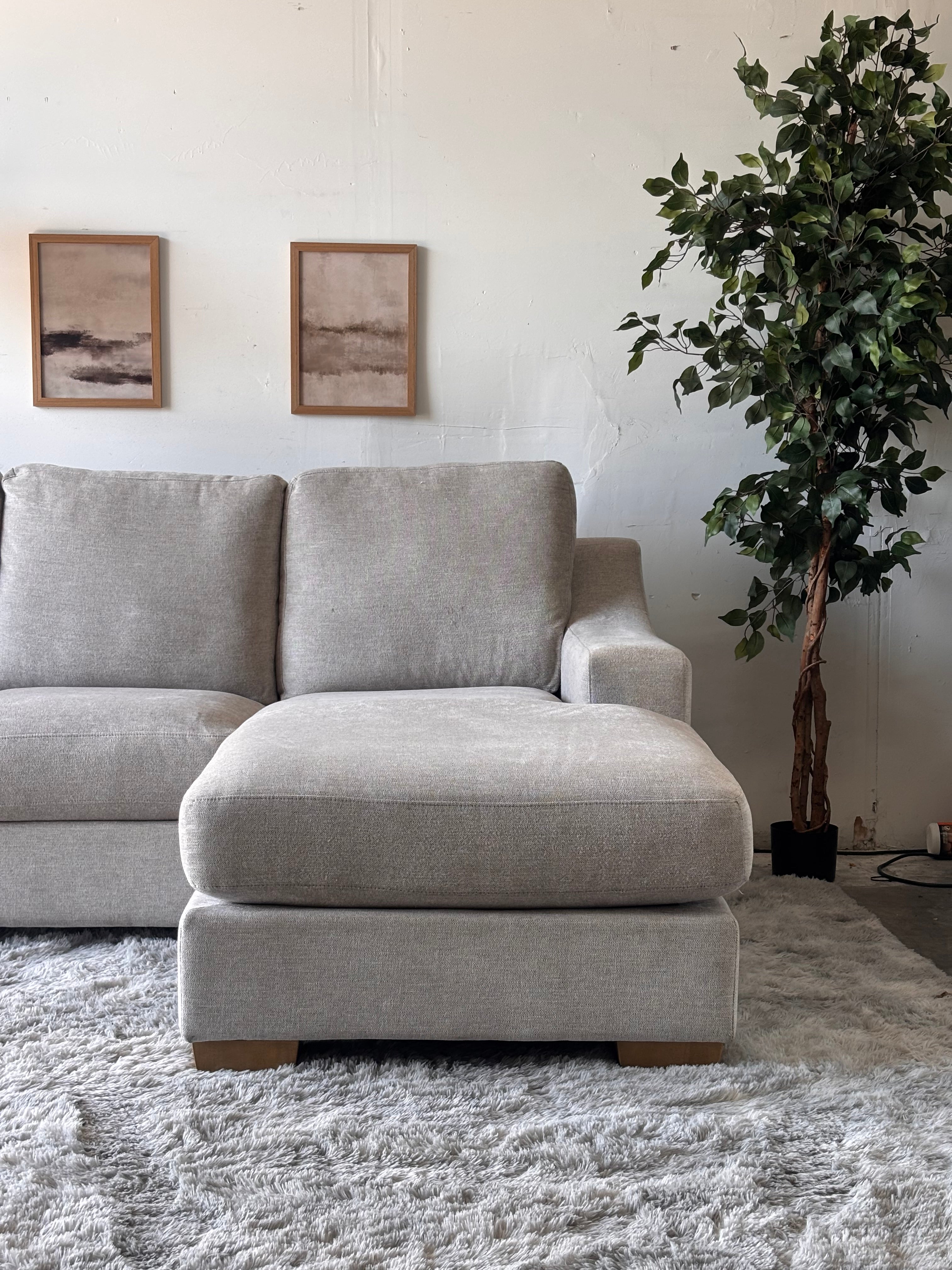 Gray Sectional with Reversible Chaise