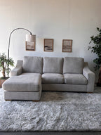 Gray Sectional with Reversible Chaise