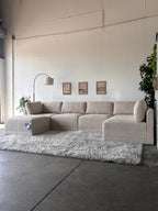 New, Cream Bouclé Modular Sectional Sofa - Modern Comfort