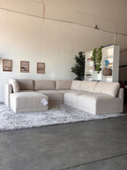 New, Cream Bouclé Modular Sectional Sofa - Modern Comfort
