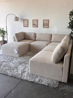 New, Cream Bouclé Modular Sectional Sofa - Modern Comfort