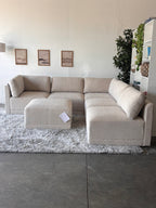 New, Cream Bouclé Modular Sectional Sofa - Modern Comfort