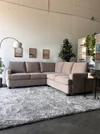 Brand New L Shaped Sectional in Beige - Sleek Comfort