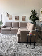 Brand New L Shaped Sectional in Beige - Sleek Comfort