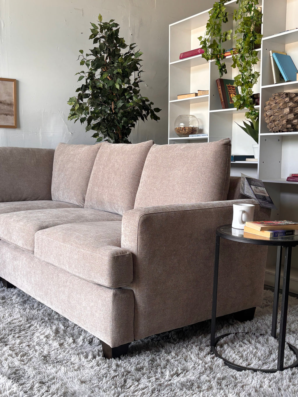 Brand New L Shaped Sectional in Beige - Sleek Comfort