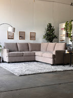 Brand New L Shaped Sectional in Beige - Sleek Comfort