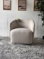 Bouclé Henredon Swivel Chair