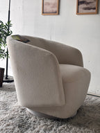 Bouclé Henredon Swivel Chair