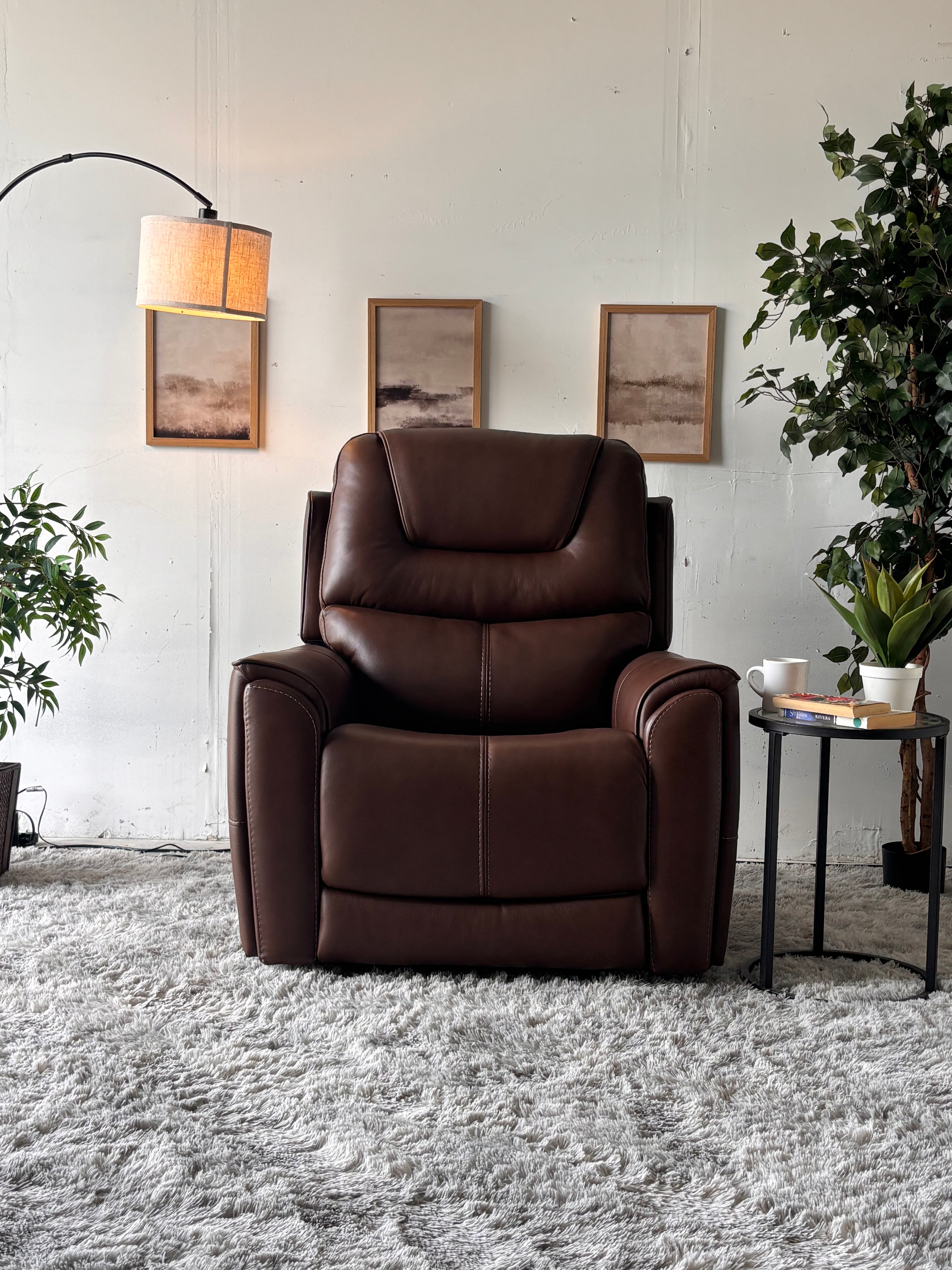 Top-Grain Leather Power Recliner
