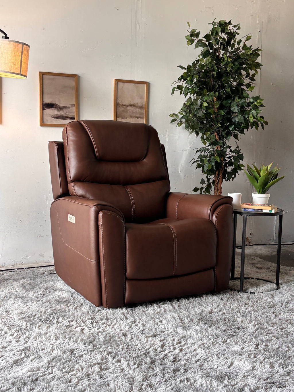 Top-Grain Leather Power Recliner