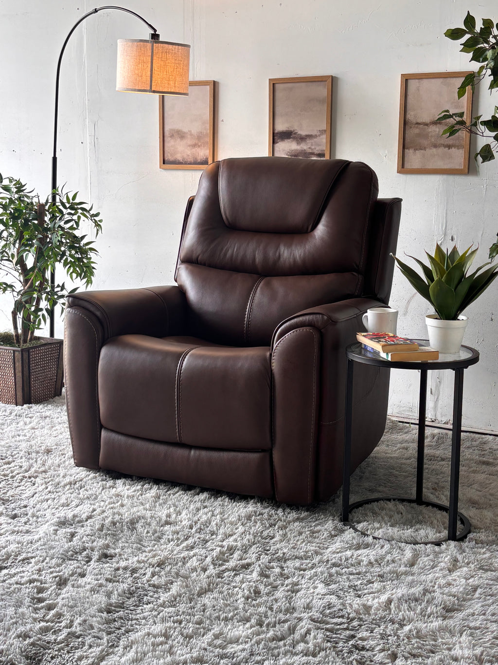 Top-Grain Leather Power Recliner