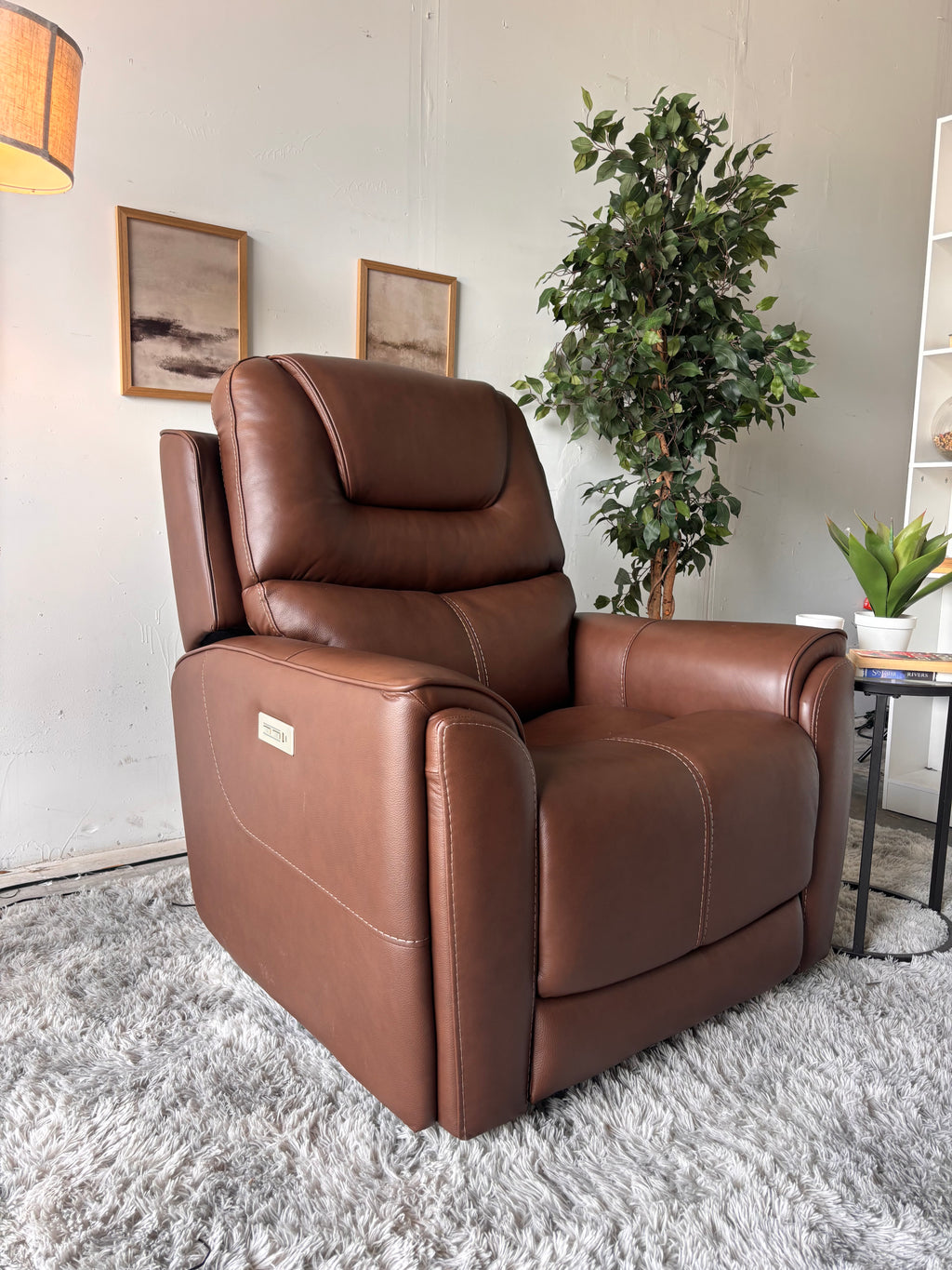 Top-Grain Leather Power Recliner