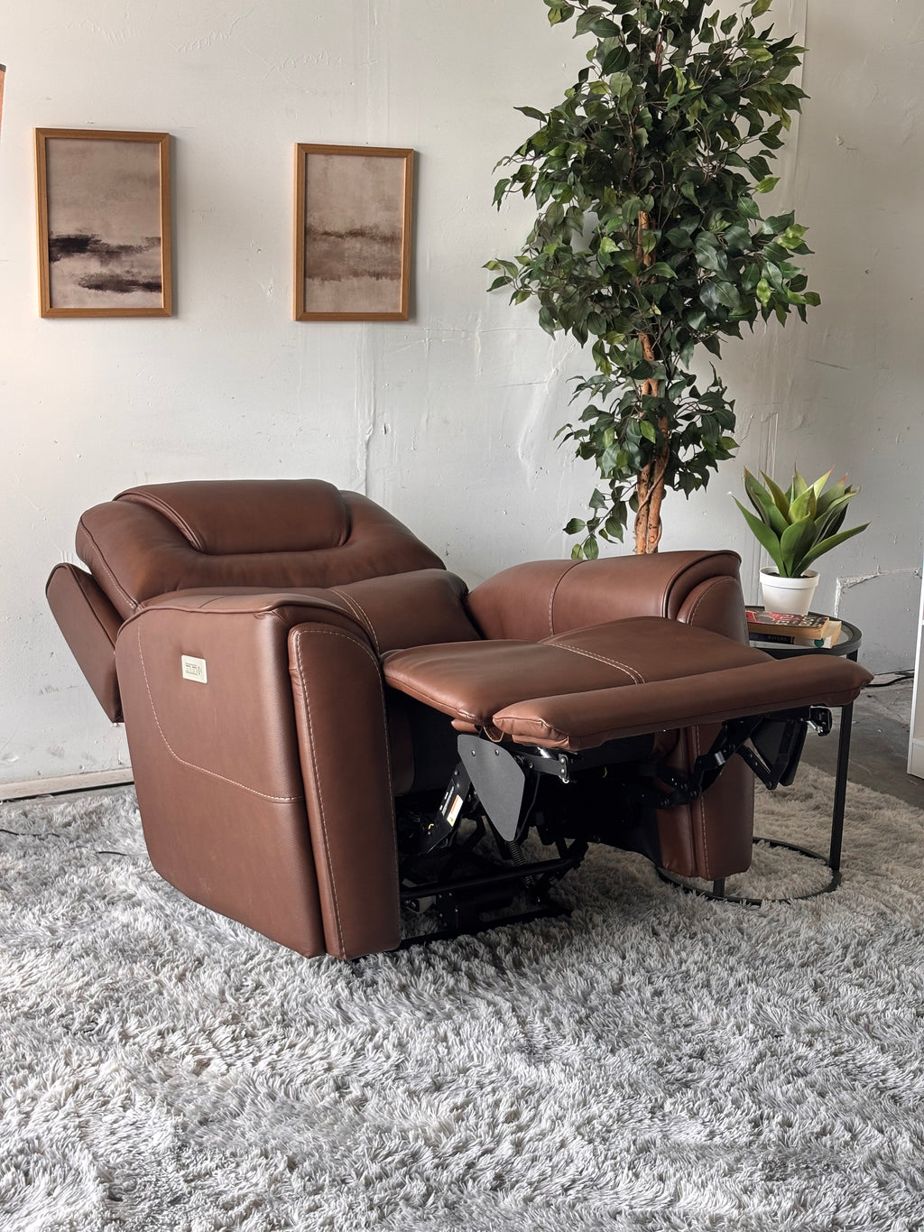 Top-Grain Leather Power Recliner