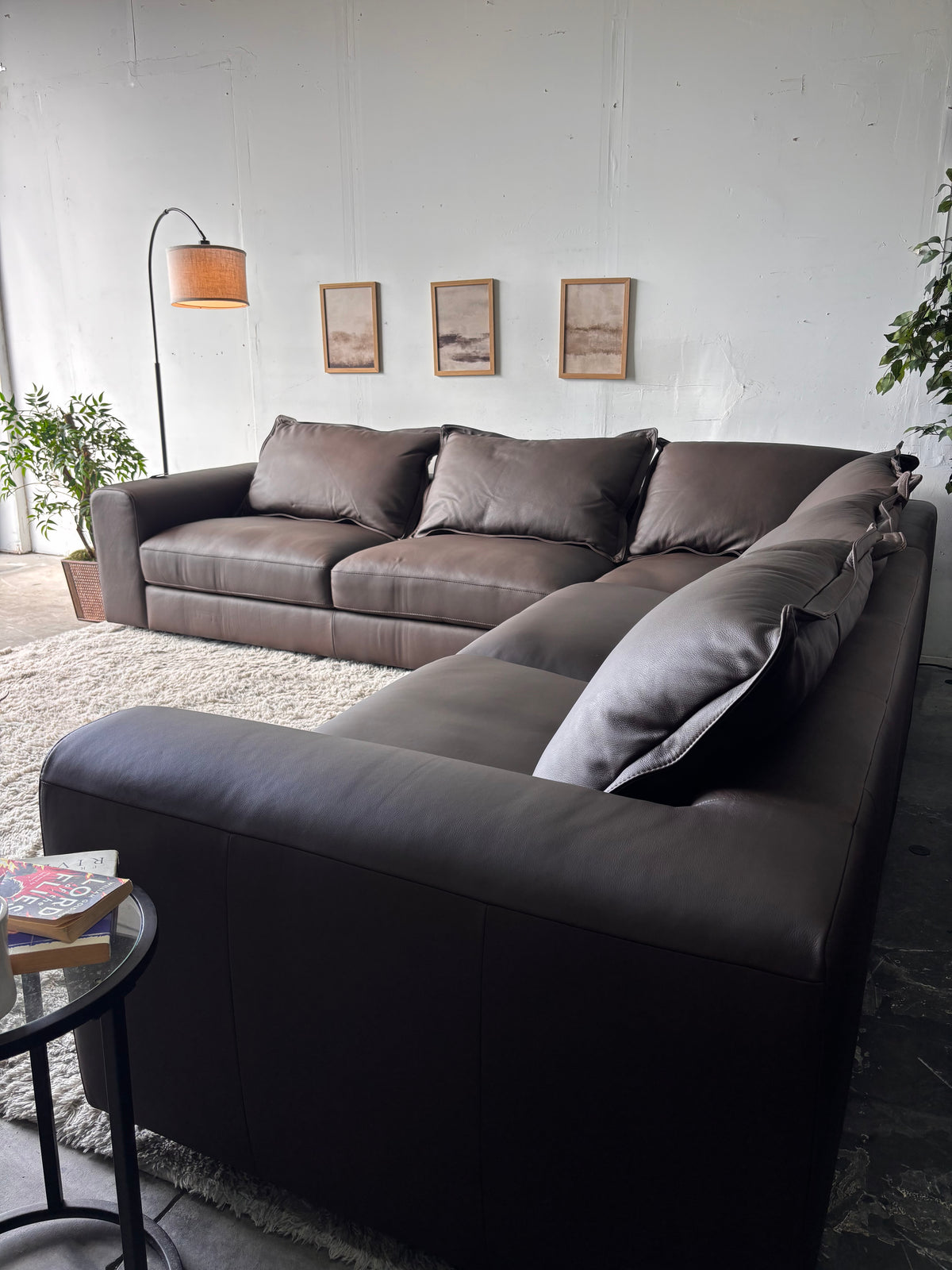 Westbrook Luxury Top-Grain Leather Sectional