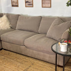 Neutral Down Filled L-Shaped Sectional Couch-FREE DELIVERY