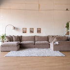 Aiden and Ivy "Sereen" 6-piece Fabric Modular Sectional, Taupe