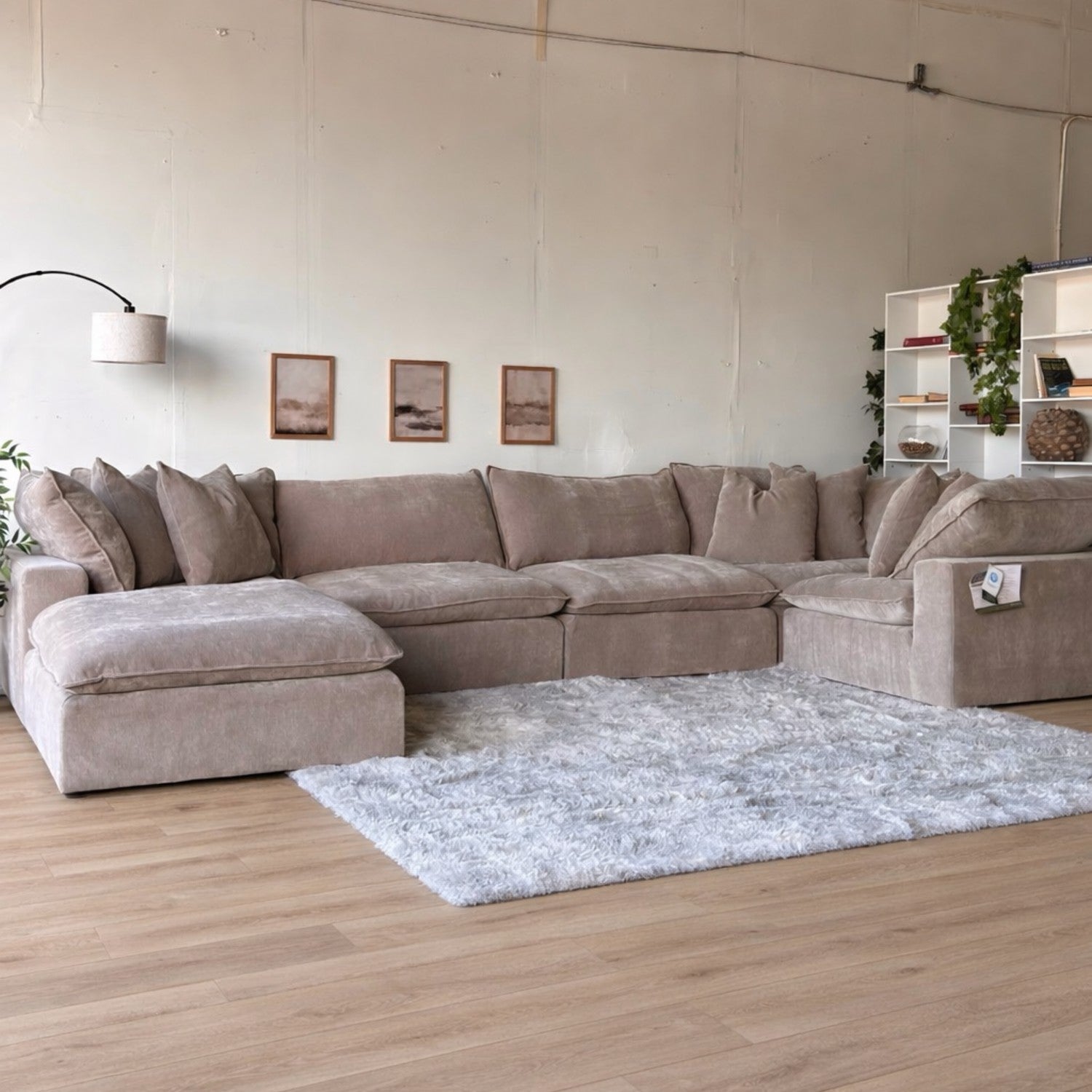 Aiden and Ivy "Sereen" 6-piece Fabric Modular Sectional, Taupe