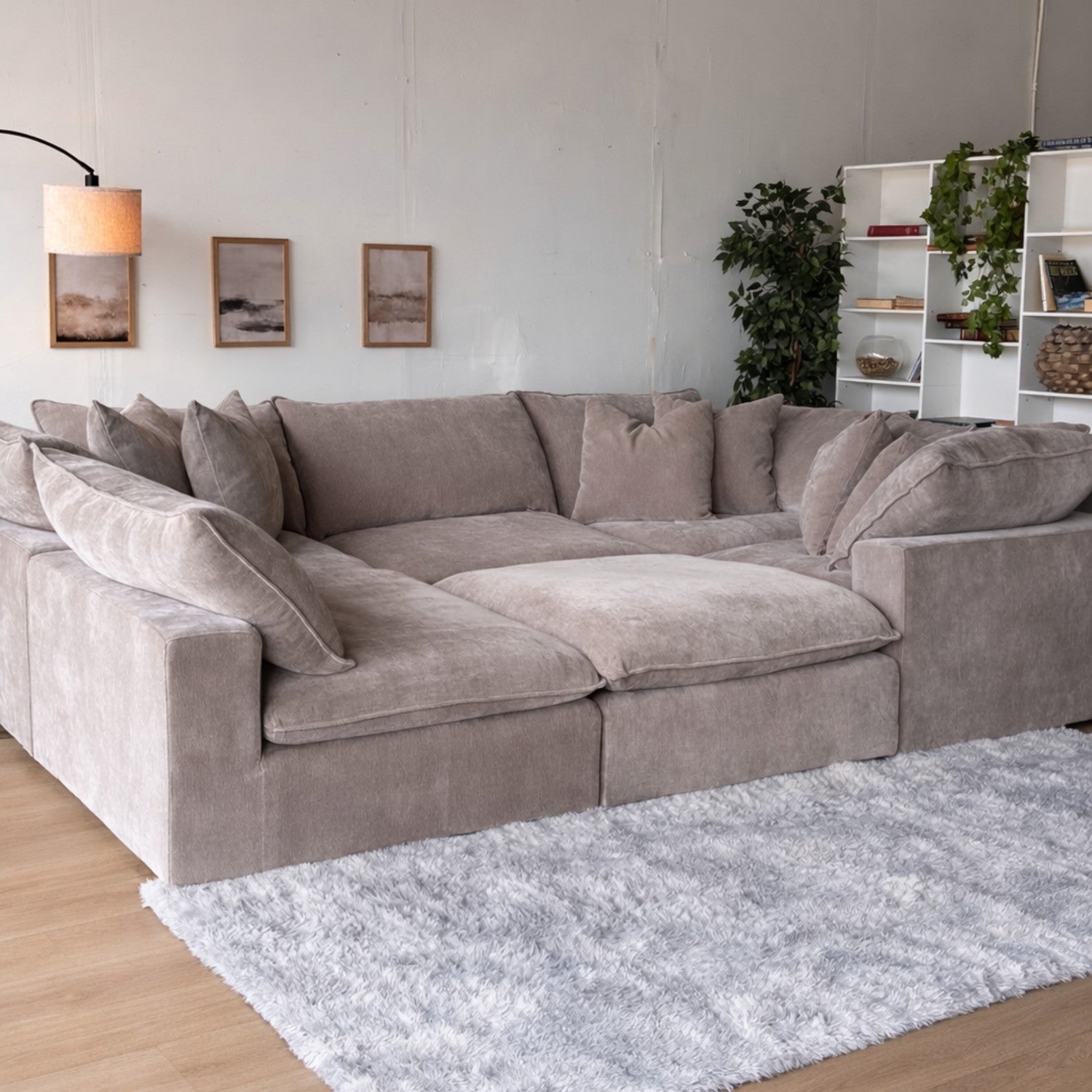 Aiden and Ivy "Sereen" 6-piece Fabric Modular Sectional, Taupe