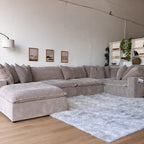 Aiden and Ivy "Sereen" 6-piece Fabric Modular Sectional, Taupe
