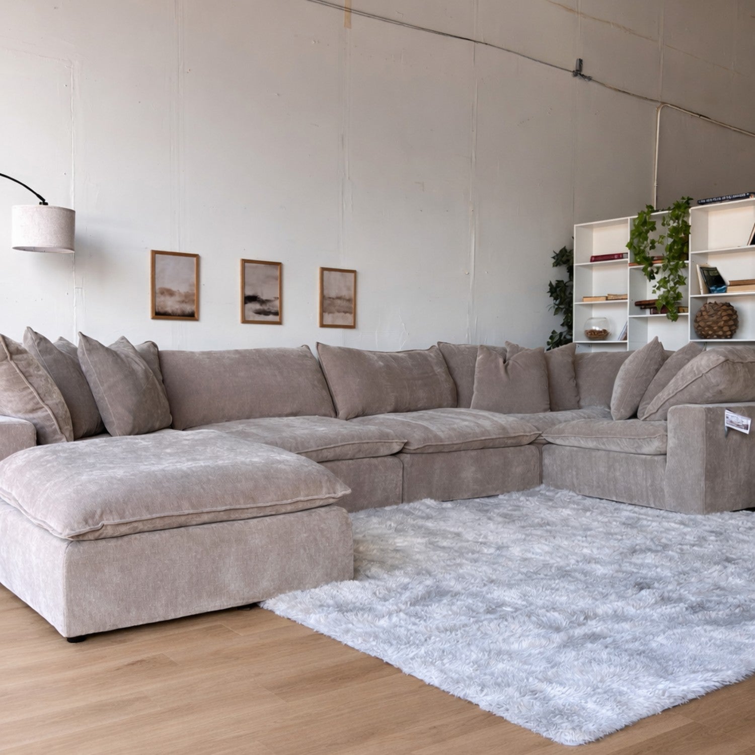 Aiden and Ivy "Sereen" 6-piece Fabric Modular Sectional, Taupe
