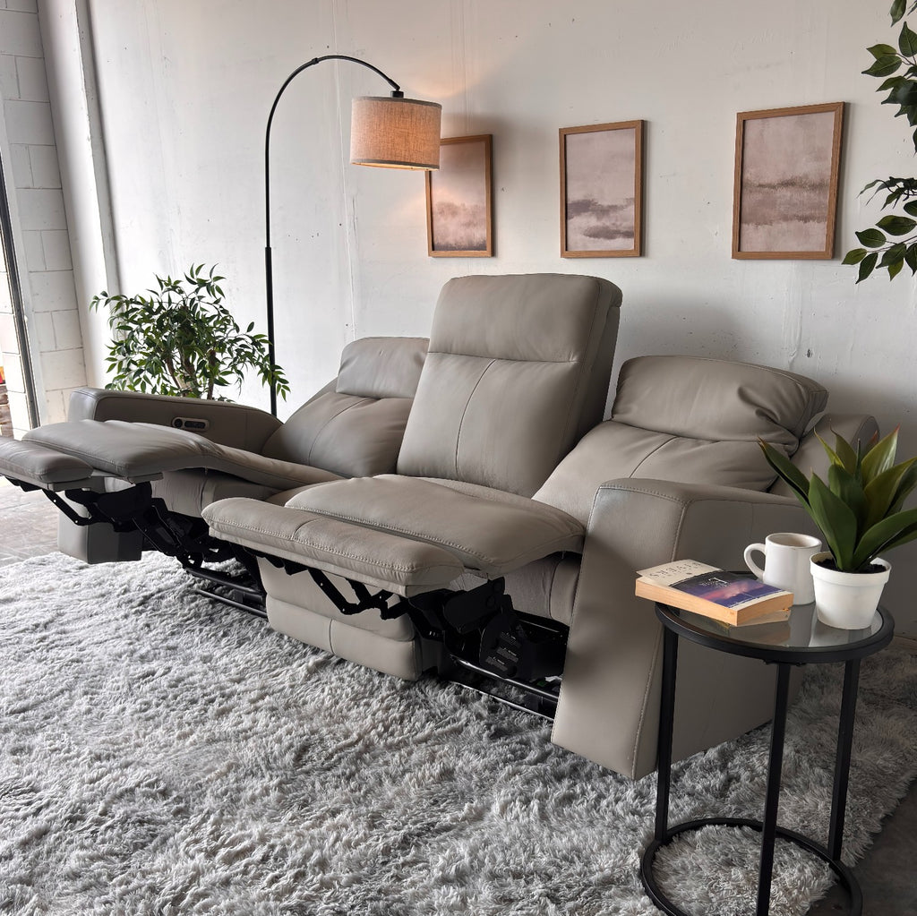 Top Grain Leather Power Reclining Sofa