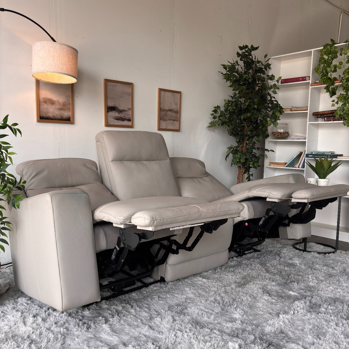 Top Grain Leather Power Reclining Sofa
