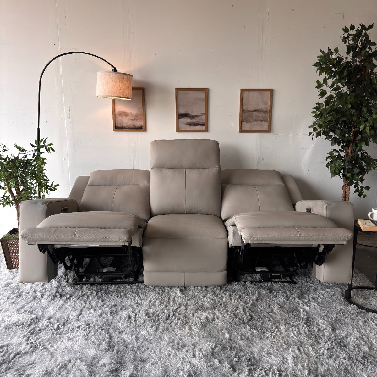 Top Grain Leather Power Reclining Sofa