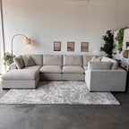 Gray Cloud Couch Lowell 6-Piece Sectional with Ottoman - Modular Comfort