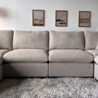 Gray Cloud Couch Lowell 6-Piece Sectional with Ottoman - Modular Comfort