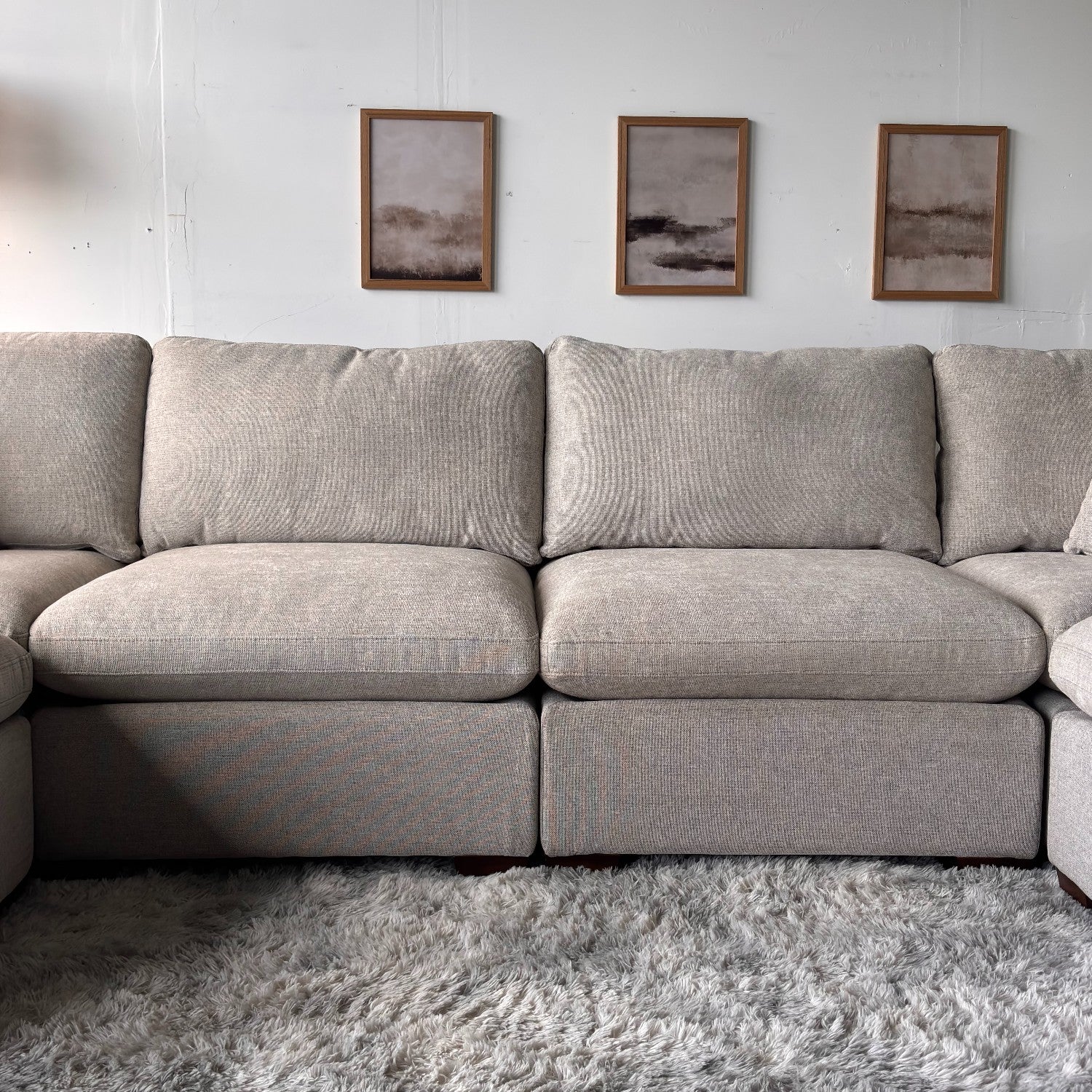 Gray Cloud Couch Lowell 6-Piece Sectional with Ottoman - Modular Comfort