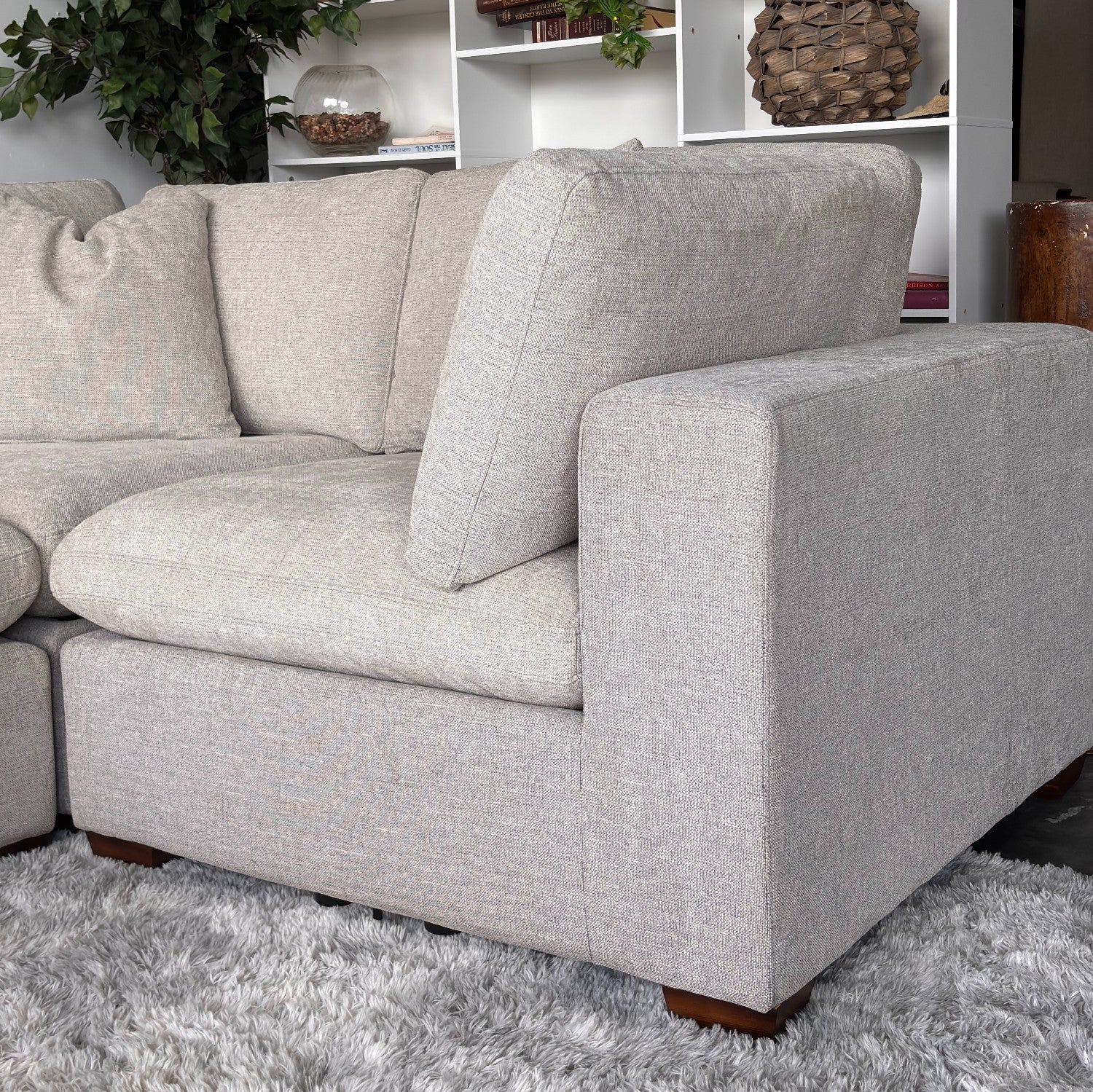 Gray Cloud Couch Lowell 6-Piece Sectional with Ottoman - Modular Comfort