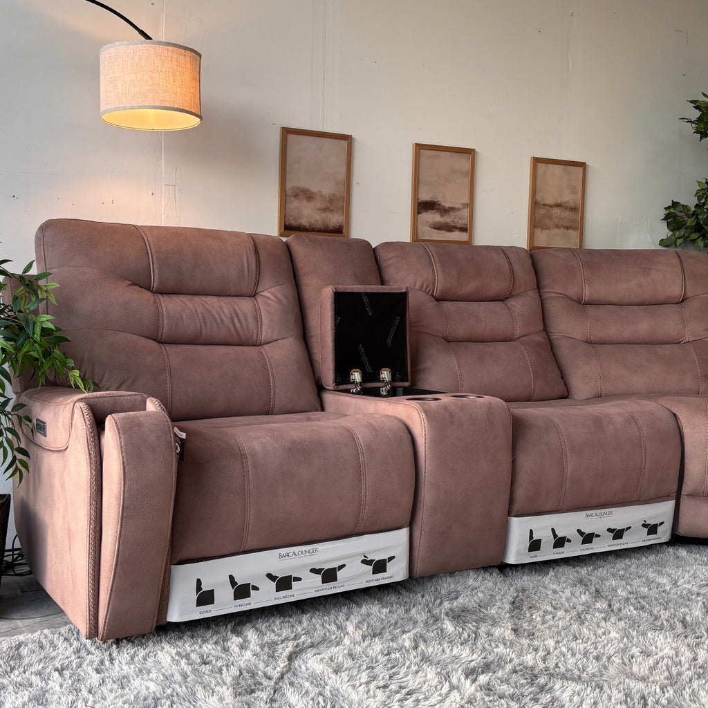 Fabric Barcalounger Carmelo Sectional with Electric Recliners